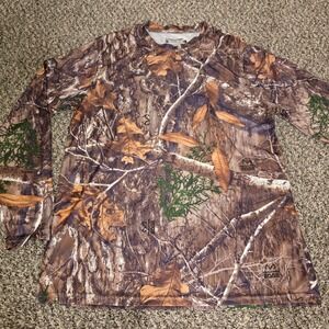 Realtree Edge Camo Long Sleeve Hunting Shirt Mens Large Staghorn Creek
